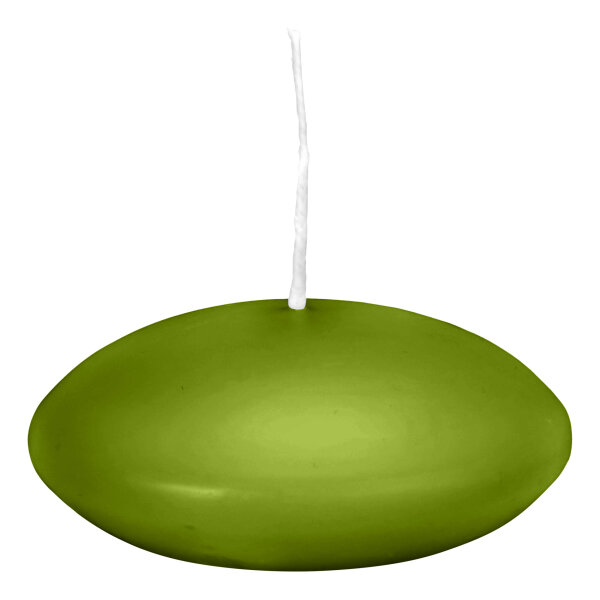 Schwimmkerzen Limonegrün Ø 80 mm, 8 Stück