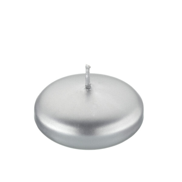 Schwimmkerzen Silber Ø 60 mm, 20 Stück