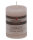 Stumpenkerze "Raureif" Taupe 80/58 mm