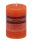 Stumpenkerze "Raureif" Dunkelorange 100/68 mm