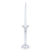 Glas-Kerzenmanschette (Tropfenfänger) "Gewellt Silberrand" für Kerzen bis Ø 25 mm