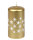 Stumpenkerze "Glitzersterne" Gold 110/57 mm