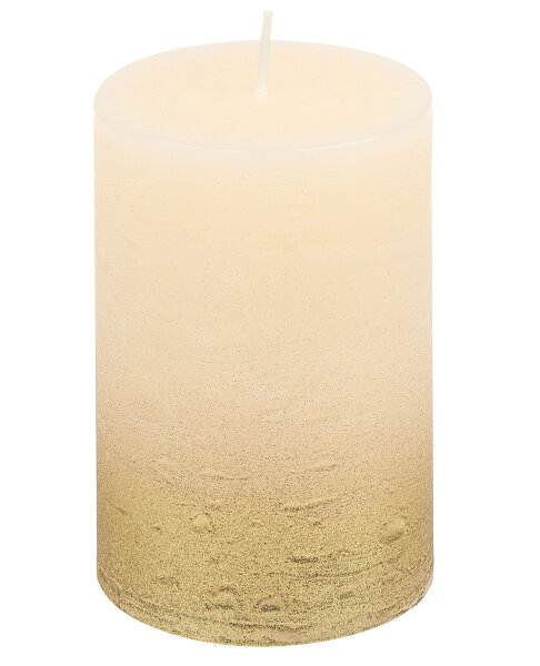 Stumpenkerze "KARMEN" Creme 100/68 mm