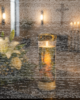 7-Tage-Brenner Grabkerze/Grablichte – Transparent...