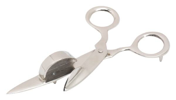 Dochtschere versilbert L 15 cm