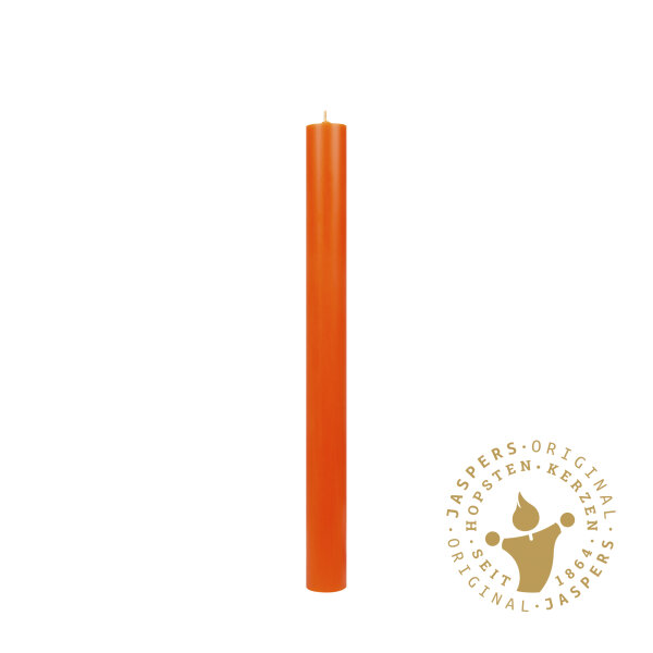 Flachkopf durchgefärbte Stabkerzen Orange 290 x Ø 21 mm, 1 Stück